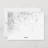 Carte de vœux de vacances Flocons de neige pour un (Dos)