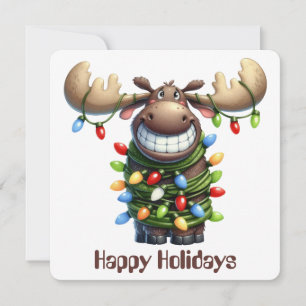 Carte de vœux de vacances Fun Moose
