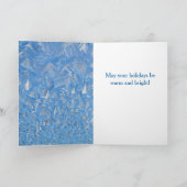 Carte de vœux de vacances Givre d'hiver – Vœux cha (Intérieur)