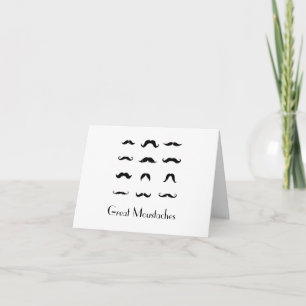 Carte de voeux de vacances Great Mustaches