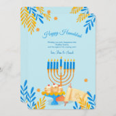 Carte de voeux de vacances Hanoukka Elements (Devant / Derrière)