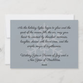 Carte de vœux de vacances hivernales Scène de cent (Dos)