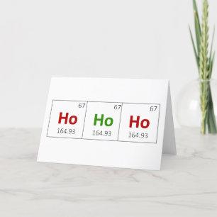 Carte de vœux de vacances Ho Ho Ho Tableau périodi