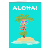 Carte de voeux de vacances Hula Palm (Devant)