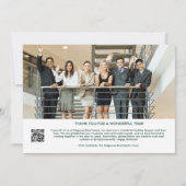 Carte de voeux de vacances immobiliers Code QR Pho (Dos)