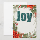 Carte de vœux de vacances Joie festive (Devant / Derrière)