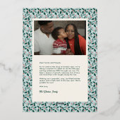 Carte de vœux de vacances Jours de Merry Holly (Or (Verso)