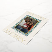 Carte de vœux de vacances Jours de Merry Holly (Or (Rotation)