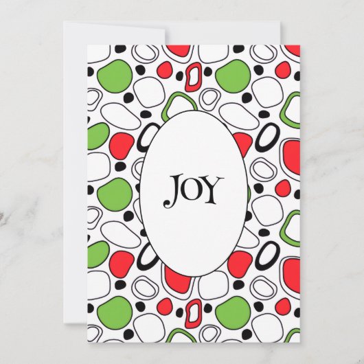 Carte de vœux de vacances JOY moderne - Message pe (Devant)