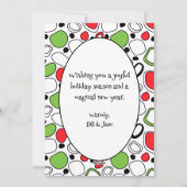 Carte de vœux de vacances JOY moderne - Message pe (Dos)