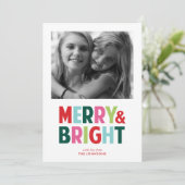 Carte de vœux de vacances Joyeuse et Lumineuse (Debout devant)