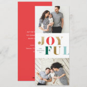 Carte de vœux de vacances joyeuse moderne (Devant / Derrière)