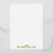 Carte de vœux de vacances Joyeux Noël Rouge et Ver (Verso)