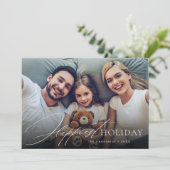 Carte de vœux de vacances la plus heureuse de la f (Debout devant)