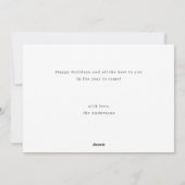 Carte de vœux de vacances la plus heureuse de la f (Dos)