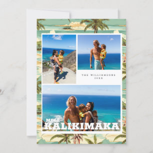 Carte de vœux de vacances Mele Kalikimaka   Hawaï 