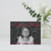 Carte de vœux de vacances Merry & Bright modifiabl (Debout devant)