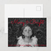 Carte de vœux de vacances Merry & Bright modifiabl (Devant / Derrière)