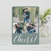 Carte de vœux de vacances moderne avec un script s (Debout devant)