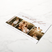 Carte de vœux de vacances moderne en feuille It's  (Rotation)