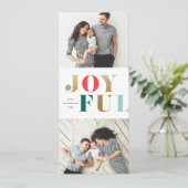 Carte de vœux de vacances moderne et joyeuse (Debout devant)