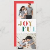 Carte de vœux de vacances moderne et joyeuse (Devant / Derrière)