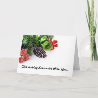 Carte de voeux de vacances moyenne