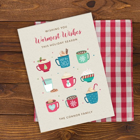Carte de vœux de vacances non photo Hot Cocoa Meil