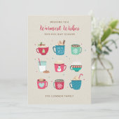 Carte de vœux de vacances non photo Hot Cocoa Meil (Debout devant)