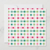 Carte de vœux de vacances Paix & Amour Rose et Ver (Dos)