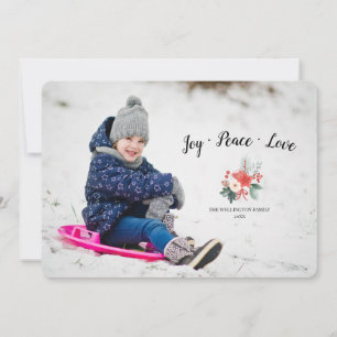 Carte de vœux de vacances Photo Amour Paix Joie