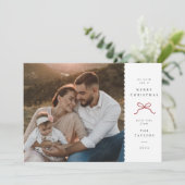 Carte de vœux de vacances photo avec bordure à god (Debout devant)