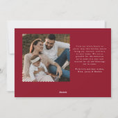 Carte de vœux de vacances photo avec bordure à god (Dos)