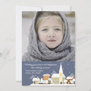 Carte de vœux de vacances Photo de nuit d'hiver
