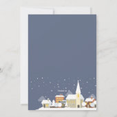 Carte de vœux de vacances Photo de nuit d'hiver (Dos)