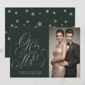 Carte de vœux de vacances photo de nuit sainte (Devant / Derrière)