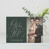 Carte de vœux de vacances photo de nuit sainte (Debout devant)