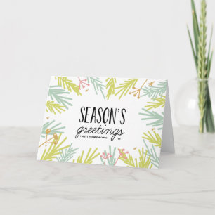 Carte de vœux de vacances Pine Burst