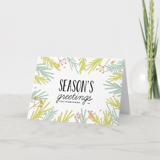 Carte de vœux de vacances Pine Burst (Devant)