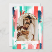 Carte de vœux de vacances plate et moderne pour la (Devant)