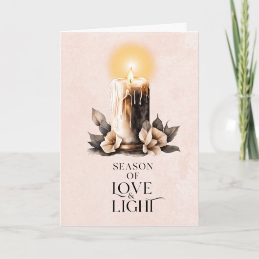 Carte de vœux de vacances pliée non-photo (Devant)