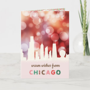 Carte de voeux de vacances pour Chicago
