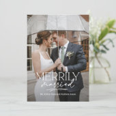 Carte de vœux de vacances pour couple marié (Debout devant)