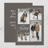 Carte de vœux de vacances pour couple romantique m (Devant / Derrière)