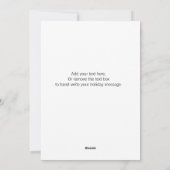 Carte de vœux de vacances pour décorer l'arbre (Dos)