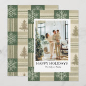 Carte de vœux de vacances pour famille heureuse mo (Devant / Derrière)