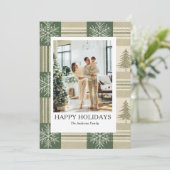 Carte de vœux de vacances pour famille heureuse mo (Debout devant)