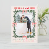 Carte de vœux de vacances pour jeunes mariés Joyeu (Debout devant)