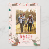 Carte de vœux de vacances Reindeer Games (Devant / Derrière)