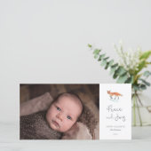 Carte de vœux de vacances Renard d'hiver (Debout devant)